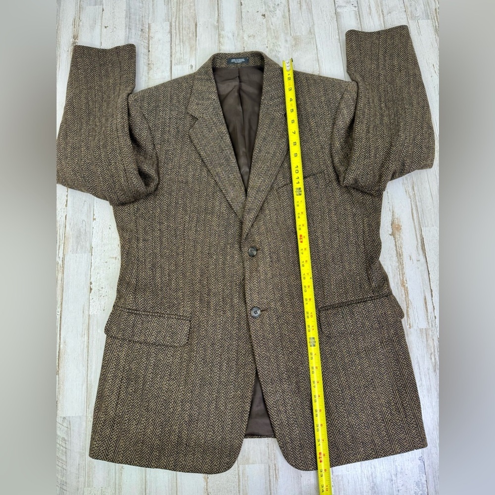 Stafford Vintage Tweed Blazer Men's 42R Classic Fit Wool & Lambswool Herringbone - Picture 5 of 12